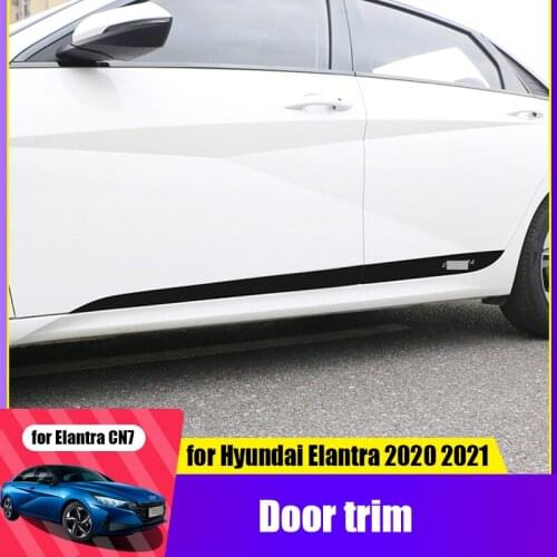 For Hyundai Elantra CN7 2021 body door trim strip stainless steel anti-scratch sequin stickers modified exterior Avante