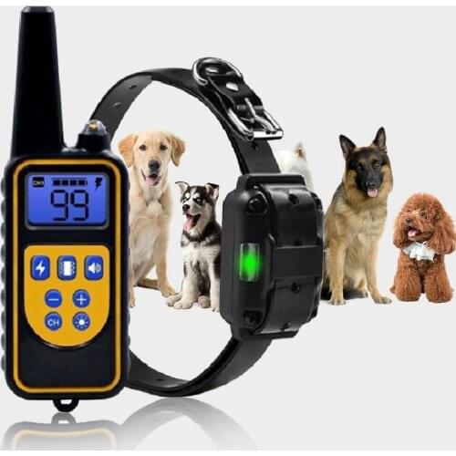800m Electric Dog Training Collar With Remote Control Waterproof Rechargeable LCD Display for All Size Beep Shock Vibration Mode