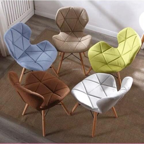 Classic Modern Minimalist White Chair Creative Office Chair Home Computer Chair Study Backrest Adult Nordic Dining Chair