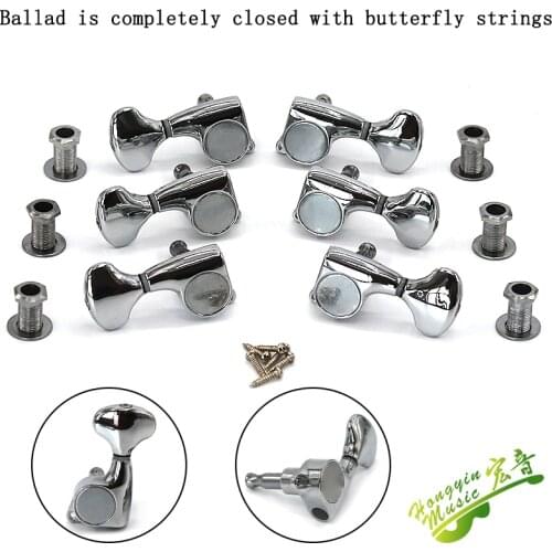 Korean electric acoustic guitar knob fully closed knob knob knob winder butterfly fishtail twist silver