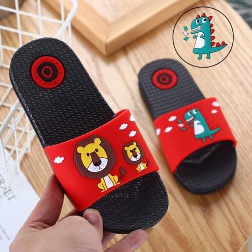 Summer Slides Baby Boy Girl Slippers Kids Cartoon Thick Bottom Beach Slides Home Bathroom Slide Sandals Little Kid/Big Kid Shoes