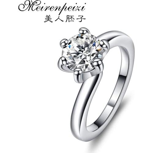 Meirenpeizi Rings With Cubic Zirkonia For Women