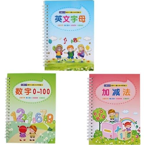 Reusable Notepad Calligraphy 3d Copybook For Calligraphy Numbers Handwriting Books Learning Math Libreta Magica Caligrafia