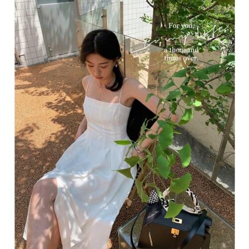 Fashion Women Dress Sexy Slash Neck Sleeveless Woman Dress White Casaul Streetwear Party Vestidosroupas Femininas 2021 WPY3718