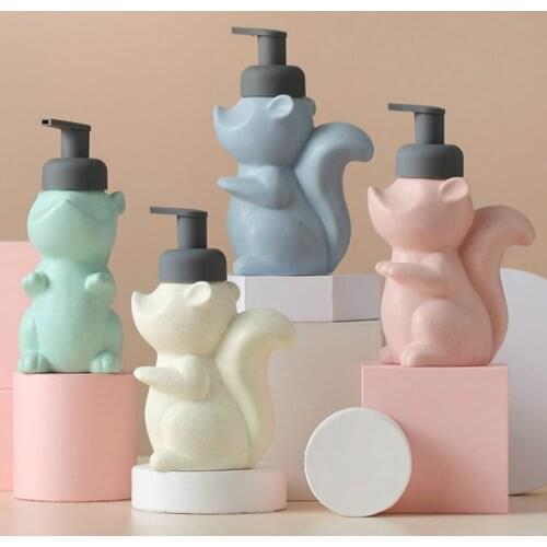 Cartoon Ceramic Bathroom Toilet Mousse Foam Emulsion Packing Bottle Pressing accessories bathroom sets bathroom accessories