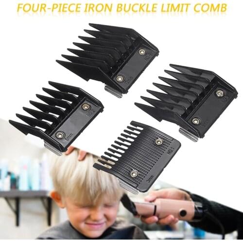 4pcs For Wahl Cutting Guide Limit Comb Metal Backed Attachment Combs Set Trimming Clipping Replacement Accessories 3/6/9/12mm