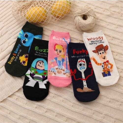Cartoon classic character trend fashion men and women boat socks cotton socks shallow mouth socks