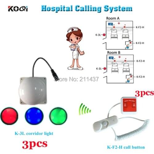 New arrival Equipment for calls in hospitals K-F2-H call bell for patient and room light for nurse from outside