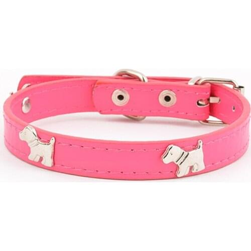 PU Leather Pet Collars Collars for Small Medium Dog Adjustable Cat Puppy Necklace Solid Color Traction Puppy Collar Pet Supplies