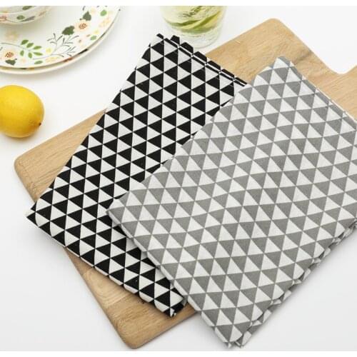 6pcs/set kitchen napkins 60x40 cm geometric pattern classic printed napkin tea towel