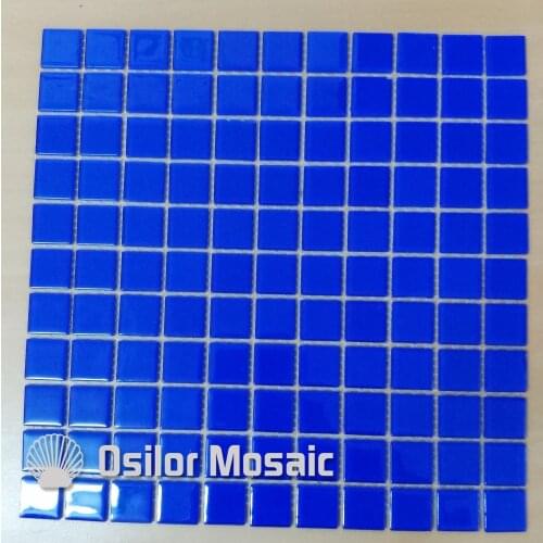 Free shipping blue glass and crystal mosaic tile for bathroom and kitchen wall tile swimming pool tile 4 square meters/lot