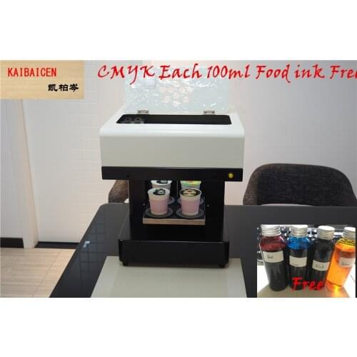 Upgrade Second-Generation Food and Coffee inkjet printer Art Coffee Lattee Coffee Cake Pizza Bread Sala Printer CE Print 4 Cups