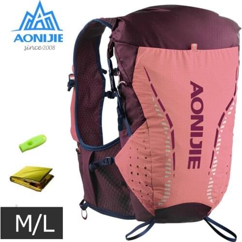 ML Size AONIJIE C9104 Outdoor Ultra Vest 18L Hydration Backpack Pack Bag Soft Water Bubble Flask Trail Running Marathon Race