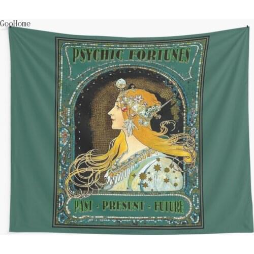 Vintage Gypsy Fortune Teller Advertising Print Wall Tapestry Cover Beach Towel Throw Blanket Picnic Yoga Mat Home Decoration