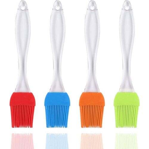 1pcs Six Color Silica Gel Brush High Temperature Kitchen Baking Accessories Tool Barbecue Oil Brush PP Handle