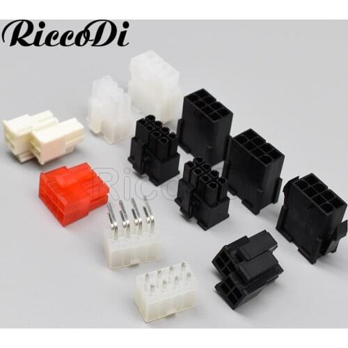 10-50Pcs 6+2 Pin 8Pin Male Female Housing for PC computer ATX graphics card GPU PCI-E PCIe Power Connector Shell Sliding Rail