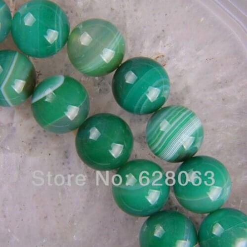 12MM Green Veins Carnelian Round Loose Beads 15.5" Jewelry Making D026