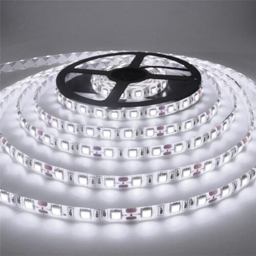 DC12V LED Strip 5050 5054 2835 60LEDs/m High Bright Flexible LED Rope Ribbon Tape Light Lamp Warm White / Cold White 5m