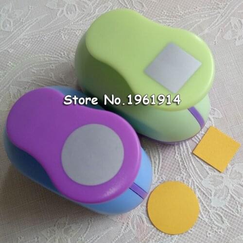 2pcs(2.5cm) circle and square shape craft punch set Punch Craft Scrapbooking school Paper Puncher eva hole punch free shipping