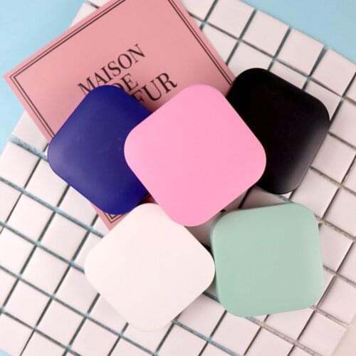 2pcs Colored Contact Lenses Case with Mirror Containers Eyes Care Kit Holder Cute Box Easy Carry