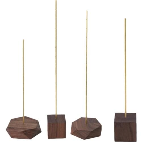 4Pcs Simple Walnut and Beech Wood Earring Display Stand Princess Jewelry Display Stand Earring Shoot Props