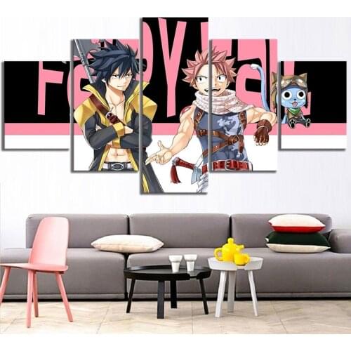 5D Diamond Embroidery Sale Cross Stitch 5 Pcs Painting Fairy Tail Home Decor Full Round Drill Picture Anime Handmade Wall Art