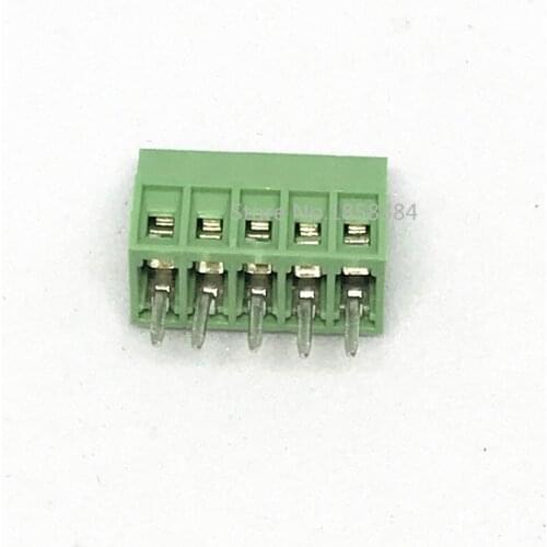 Free shipping 50pcs/lot Per Lot Universal 2.54mm Pitch 5 Pin 5 Poles PCB Screw Terminal Block Connector