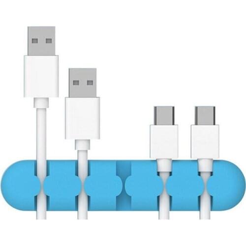 [ Russia Free Shipping ] Silicone Desktop Cable Organizer Storage Arrangement Multi-position Charging Cable Holder