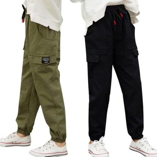 Girls Cargo Pants Solid Color Girl Pant Casual Style Pants For Children Spring Autumn Childrens Clothing Girl