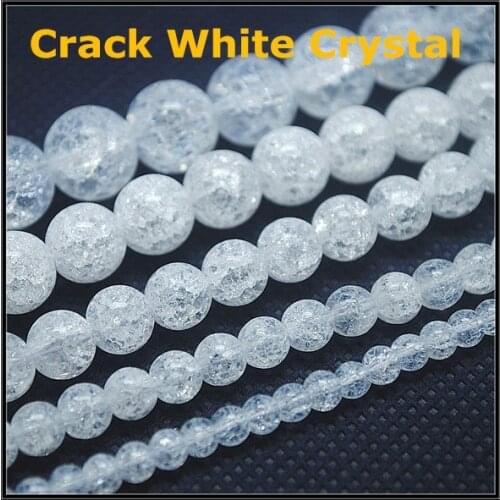 Hot selling crack crystal beads spacer beads charms jewelry bead accessories size 4mm 6mm 8mm 10mm 12mm