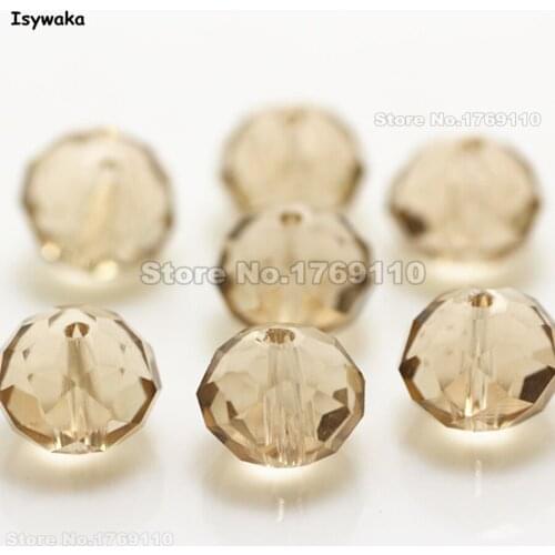 Isywaka Tender Rose Color 8*10mm 70pcs Rondelle Austria faceted Crystal Glass Beads Loose Spacer Round Beads for Jewelry Making