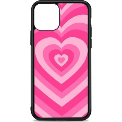 Pink Heart Phone Case for iPhone 12 mini 11 pro XS Max X XR 6 7 8 plus SE20 High quality TPU silicon and Hard plastic cover