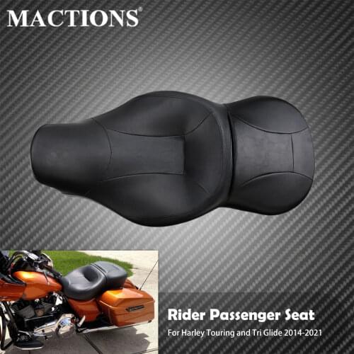 Motorcycle Black Driver Rider Passenger Seat For Harley Touring FLHR FLHX FLTRX Road King Electra Street Tri Glide CVO Limited