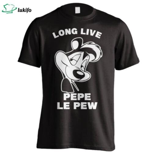Pepe Le Pew Long Live unisex T Shirt Cotton S-5XL Black