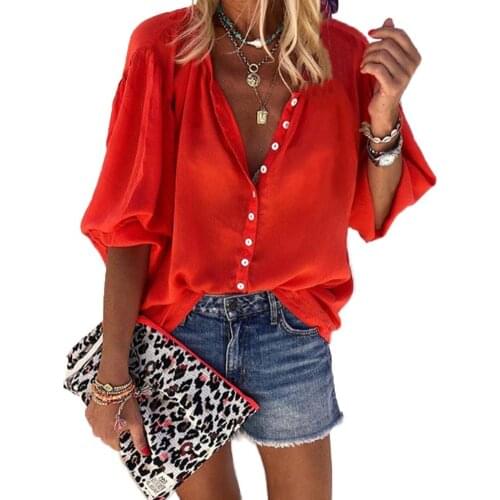 Elegant Womens Tops And Blouses Button Long Sleeve Blusas Shirt Casual Women Tops Fall 2019
