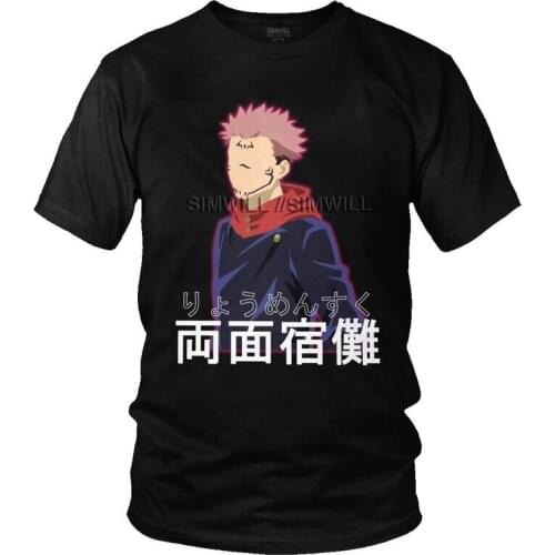 Jujutsu Kaisen Ryomen Sukuna T Shirt Men Short Sleeve Cotton T-shirt Japan Anime Manga Yuji Itadori Tee Streetwear Tshirt Gift