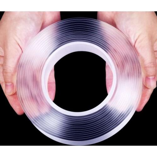 Monster Tape Waterproof Wall Stickers Reusable Heat Resistant Bathroom Home Decoration Tapes Transparent Double Sided Nano Tape