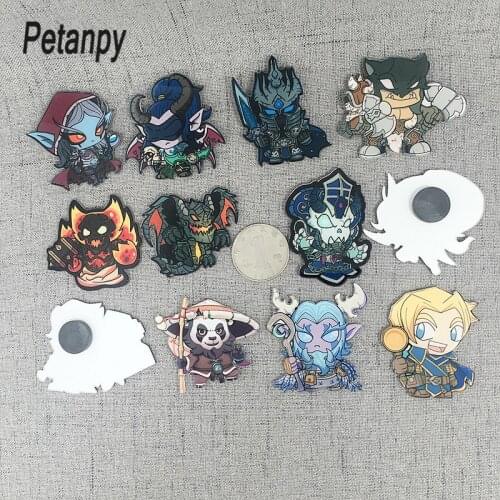 Cute cartoon Hearthstone series fridge magnets High grade acrylic fridge magnets World of War3 fridge magnets Kid Gift