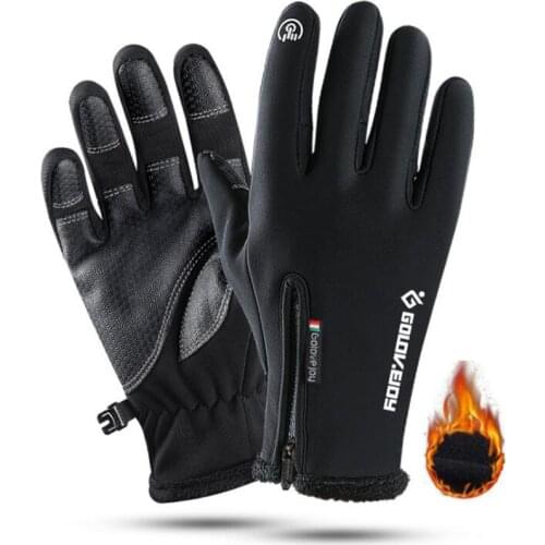 Motorcycle Gloves Moto Gloves Winter Thermal Fleece Lined Winter Water Resistant Touch Screen Non-slip Motorbike Riding GlovesR