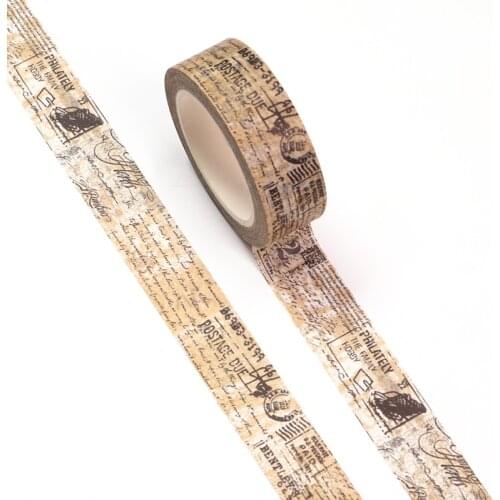 NEW 10pcs/Lot Decorative Vintage Postmark Stamp Newspaper Washi Tapes DIY Scrapbooking Planner Adhesive Masking Tape Stationery
