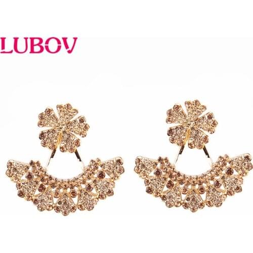 8 Colors Snowflake Detachable Crystal Water Stud Earrings 2019 Fashion Big Cute Jewelry Summer Party Earrings for Women gift
