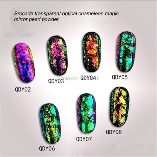 Brocade transparent optical chameleon magic mirror pearl powder