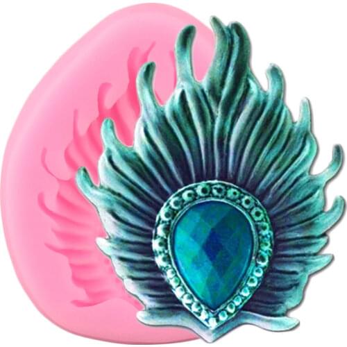 Feather Silicone Mold DIY Wedding Cake Border Fondant Decorating Tools Cupcake Topper Candy Clay Chocolate Gumpaste Moulds