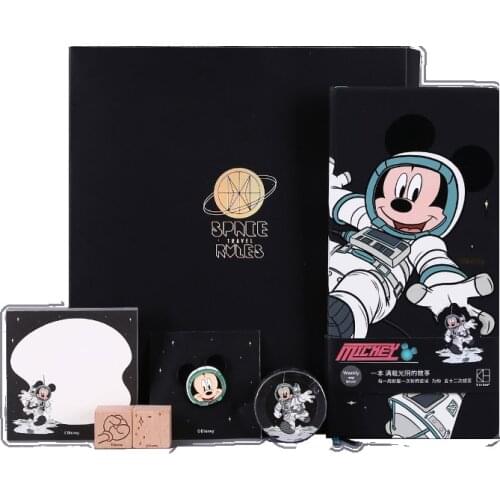 Disney Space Mickey Student Birthday Gift Box Contains notebooks,notepads, notes, brooches, tape Cute writing tools for children