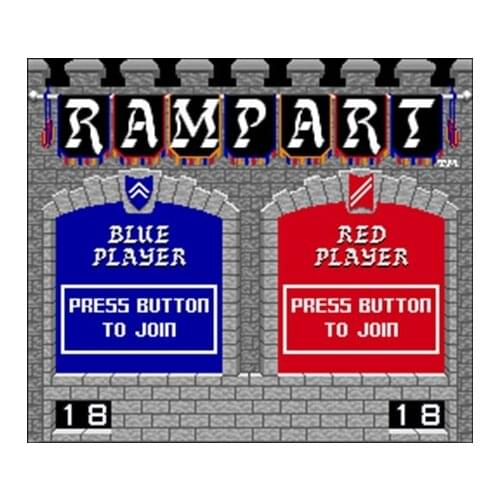 Rampart USA Version 16 bit Big Gray Game Card For NTSC Game Player