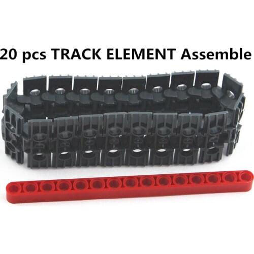 Self-Locking Bricks free creation of toy Technic TRACK ELEMENT, 5X1.5 20Pcs compatible with Lego 6014648