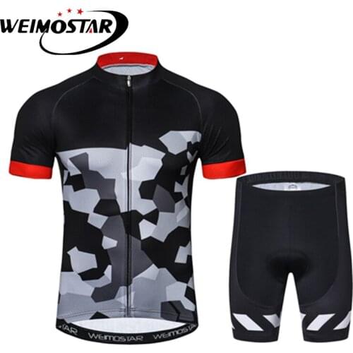 Weimostar Cycling Jersey Set Ropa Ciclismo Mens Short Sleeve Bike Clothing Sports Jersey Cycling Bib Shorts Set S-XXXL