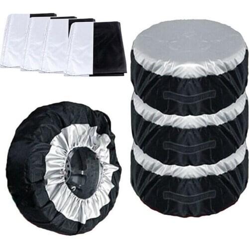 1PC Tire Cover Case Car Spare Tire Cover Storage Bags Season Protection 4 Tire Wheel Covers Tote Polyester Carry For Cars L2P1