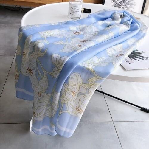 Long Scarves 2020 Fashion Scarves Viscose Shaw Hijab Scarf Tropical Print Beach Dress Top Summer Scarf for Women Ladies Flowers