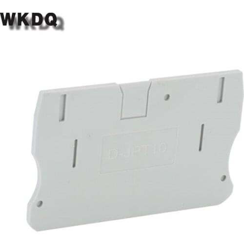 10Pcs D-PT10 Barrier Plate For PT 10 Wire Electronic Connector Din Rail Terminal Block Accessories D-PT 10 Plastic End Cover